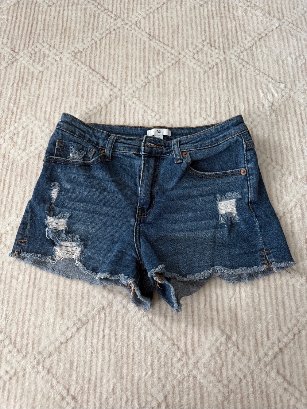bp Blue Distressed Denim Cutoff Shorts